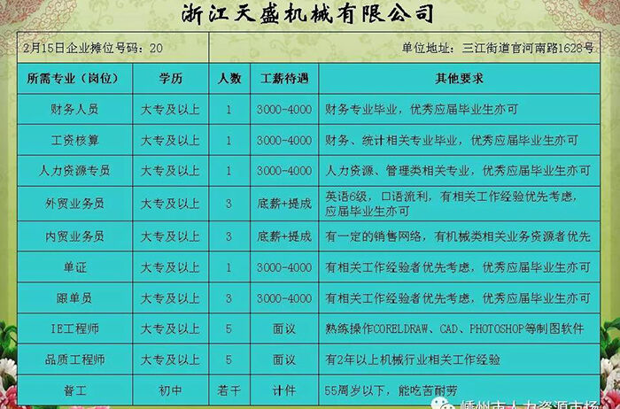 天台人才网最新招聘信息,天台人才网最新招聘信息概览